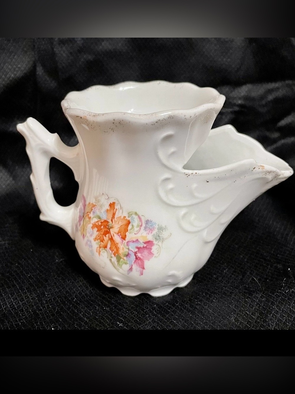 Vintage Ladies Victorian, Scuttle Shaving Mug signed, and numbered